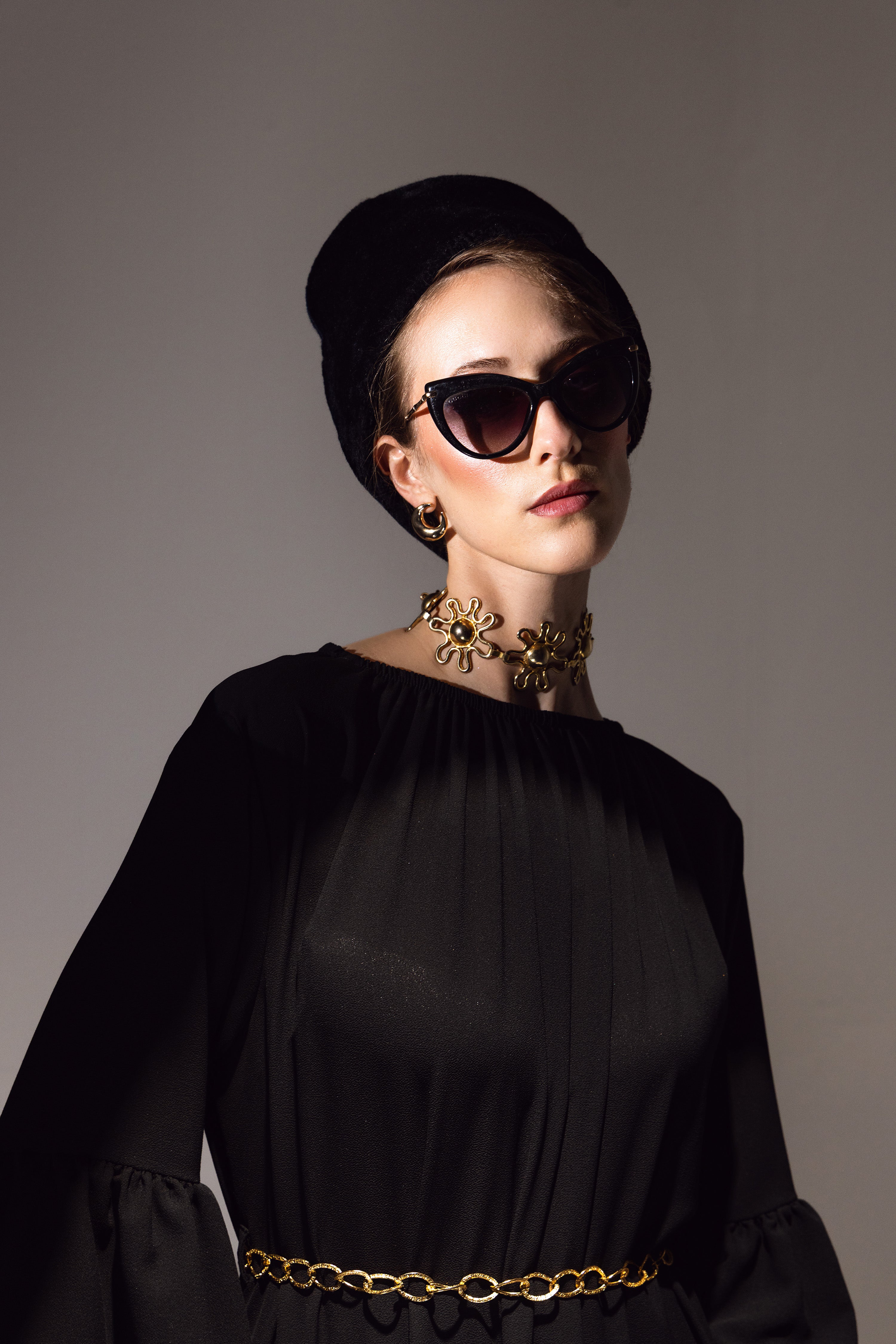 Noir Eclipse Tiered Dress